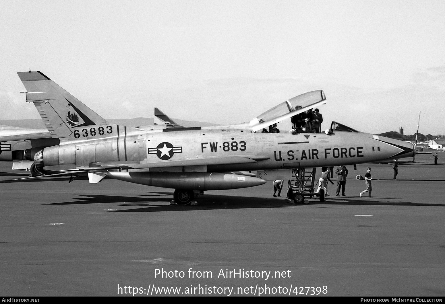 Aircraft Photo of 56-3883 / 63883 | North American F-100F Super Sabre | USA - Air Force | AirHistory.net #427398