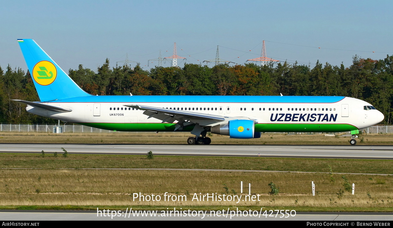 Aircraft Photo of UK67006 | Boeing 767-3CB/ER | Uzbekistan Airways | AirHistory.net #427550