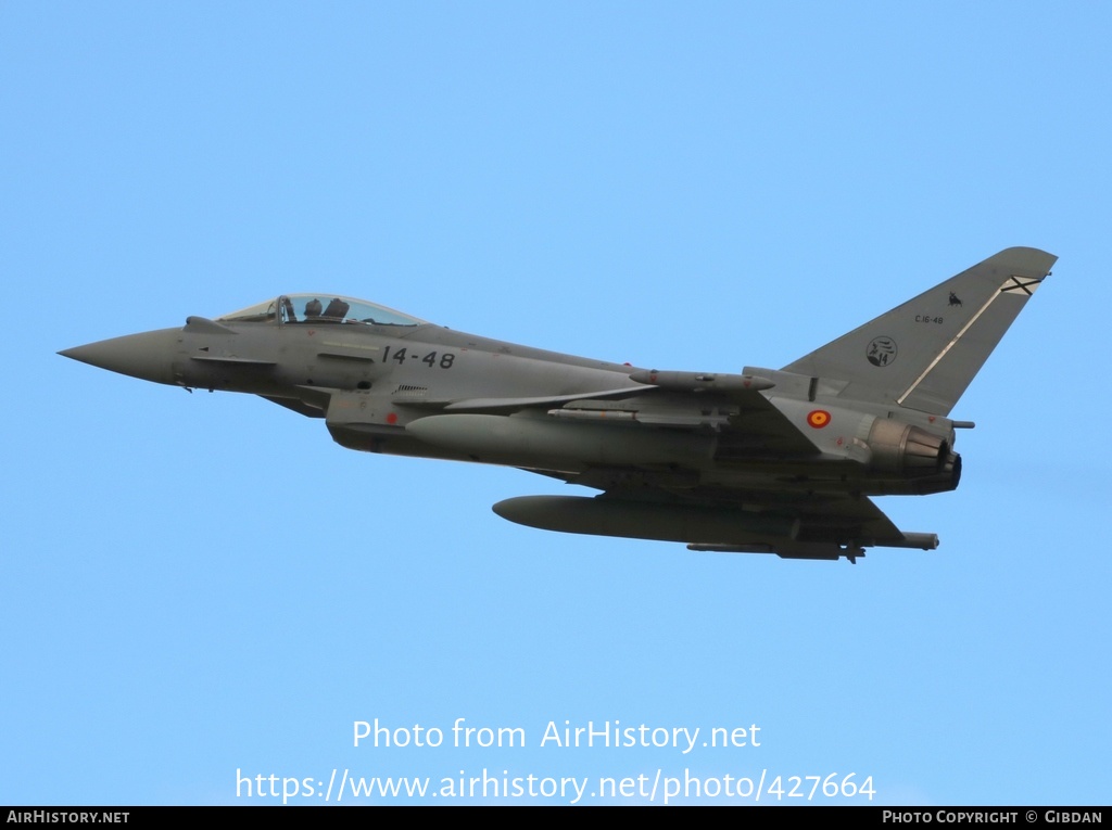 Aircraft Photo of C.16-48 | Eurofighter EF-2000 Typhoon | Spain - Air Force | AirHistory.net #427664