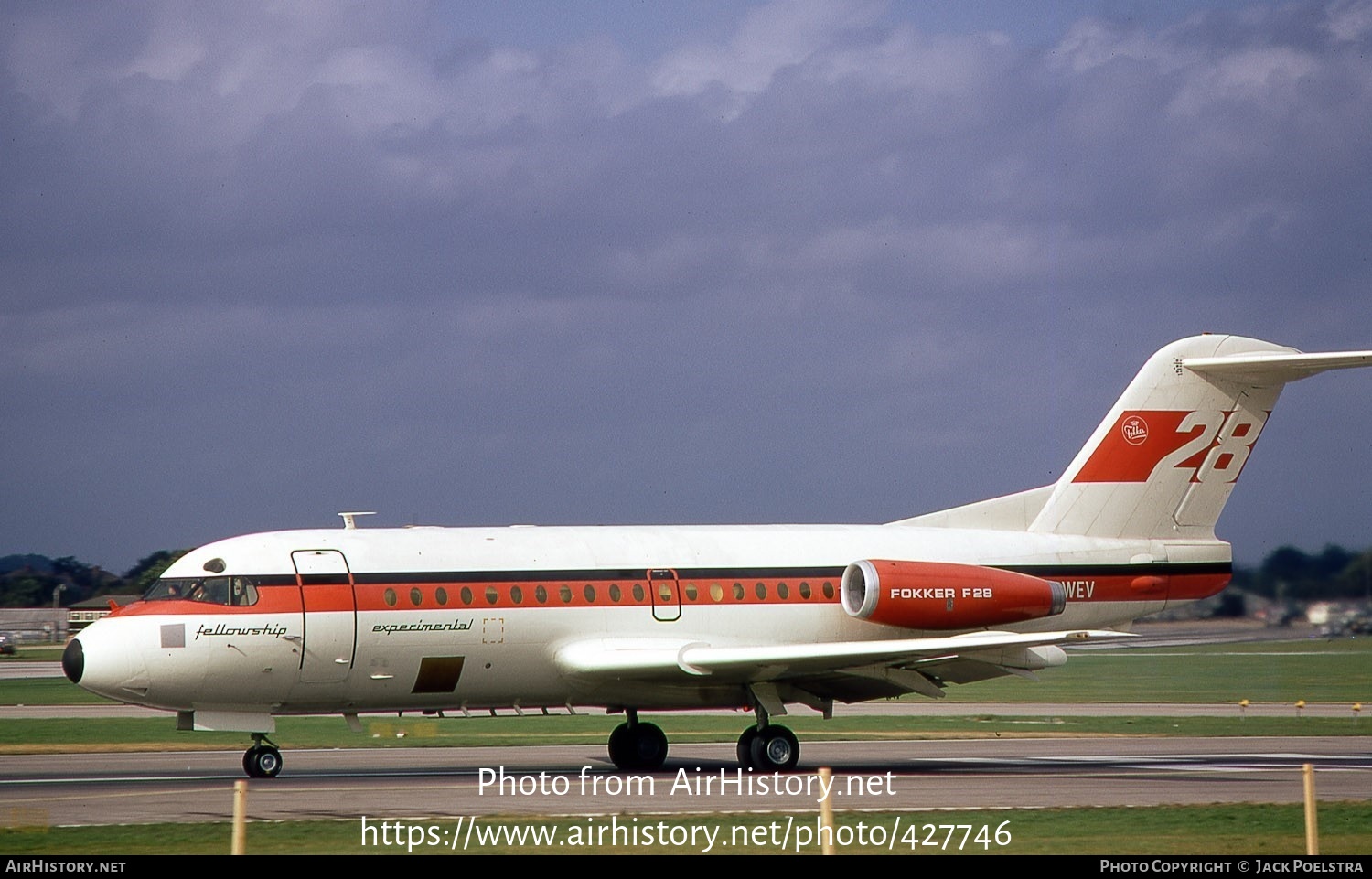 Aircraft Photo of PH-WEV | Fokker F28-1000 Fellowship | Fokker | AirHistory.net #427746