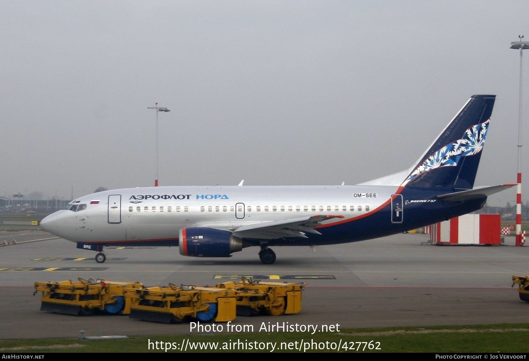 Aircraft Photo of OM-SEE | Boeing 737-53C | Aeroflot Nord | AirHistory.net #427762