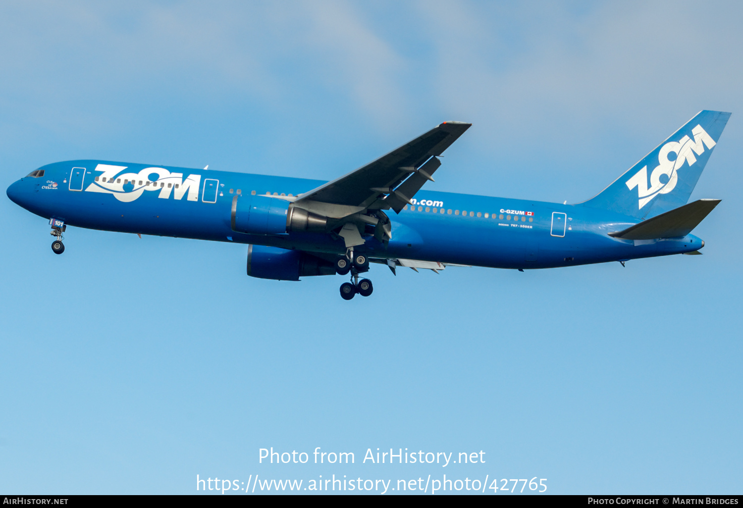 Aircraft Photo of C-GZUM | Boeing 767-328/ER | Zoom Airlines | AirHistory.net #427765