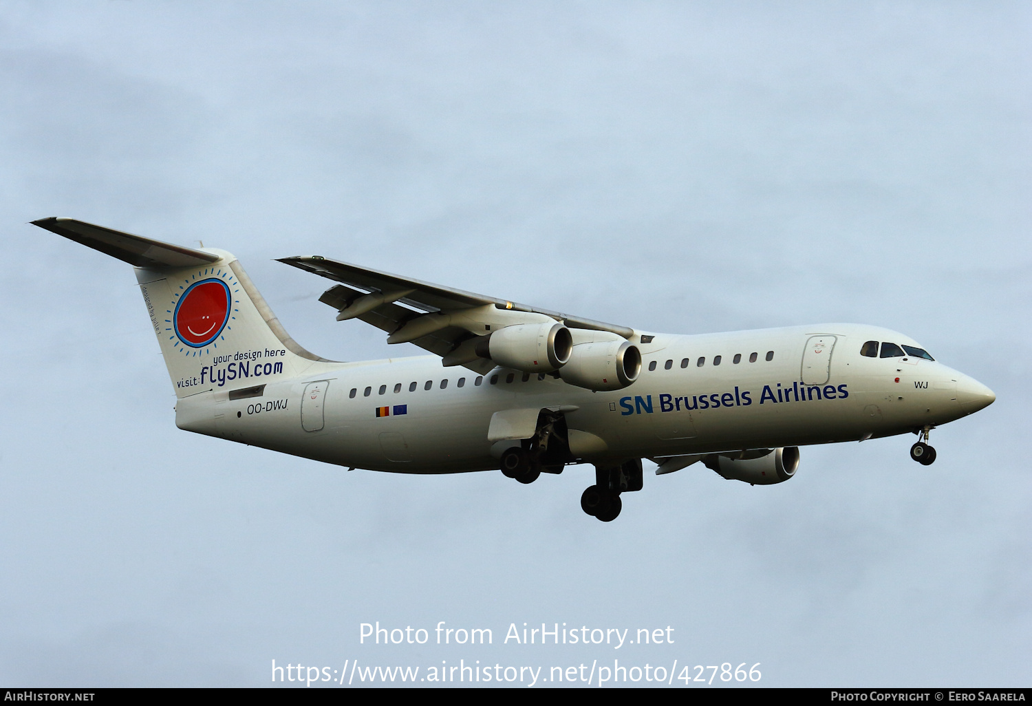 Aircraft Photo of OO-DWJ | British Aerospace Avro 146-RJ100 | SN Brussels Airlines | AirHistory.net #427866