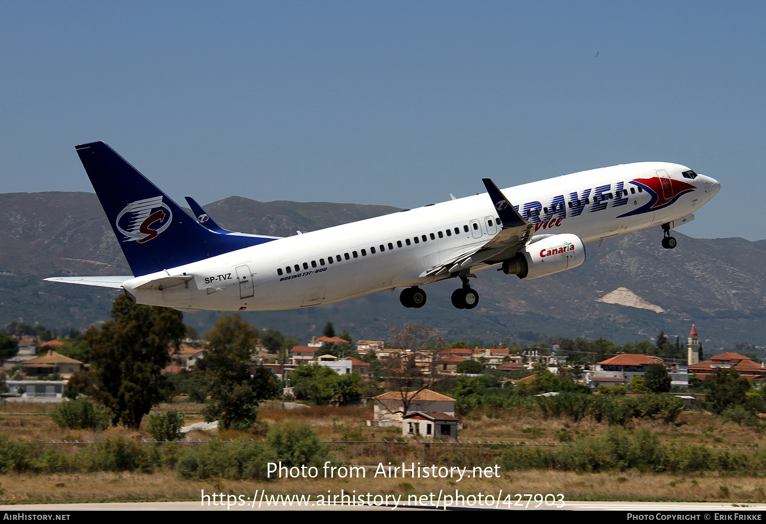 Aircraft Photo of SP-TVZ | Boeing 737-8BK | Travel Service | AirHistory.net #427903