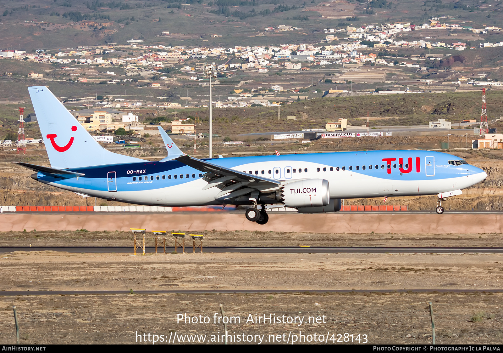 Aircraft Photo of OO-MAX | Boeing 737-8 Max 8 | TUI | AirHistory.net #428143