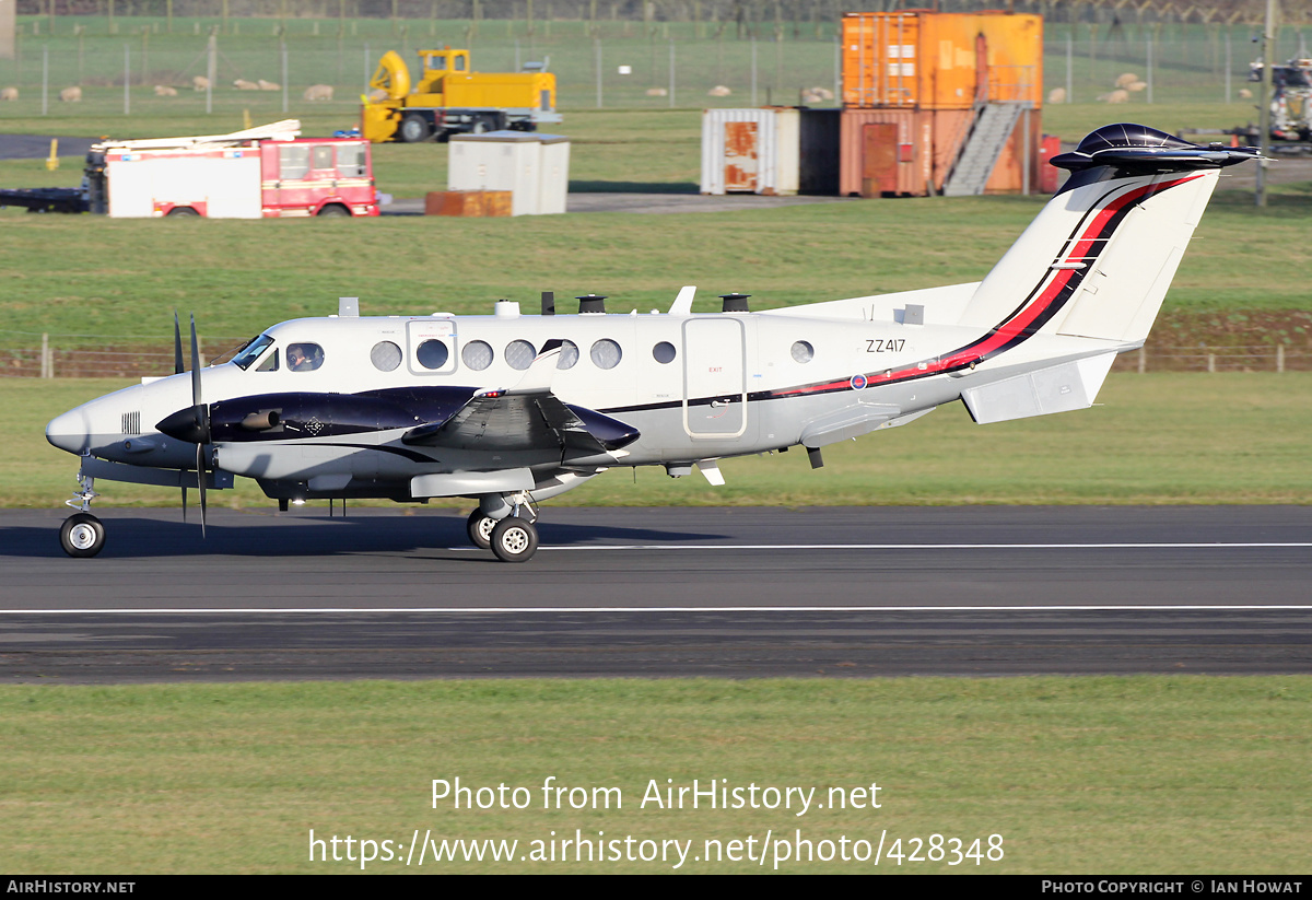 Aircraft Photo of ZZ417 | Hawker Beechcraft 350CER Shadow R1 (300C) | UK - Air Force | AirHistory.net #428348