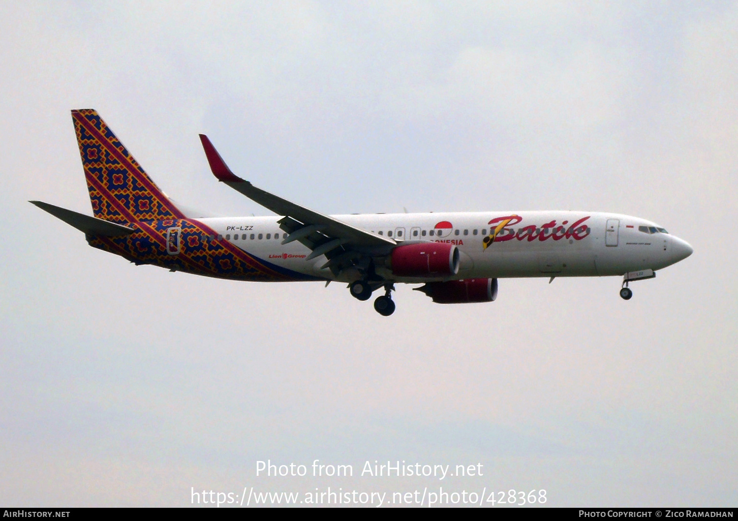 Aircraft Photo of PK-LZZ | Boeing 737-8GP | Batik Air | AirHistory.net #428368