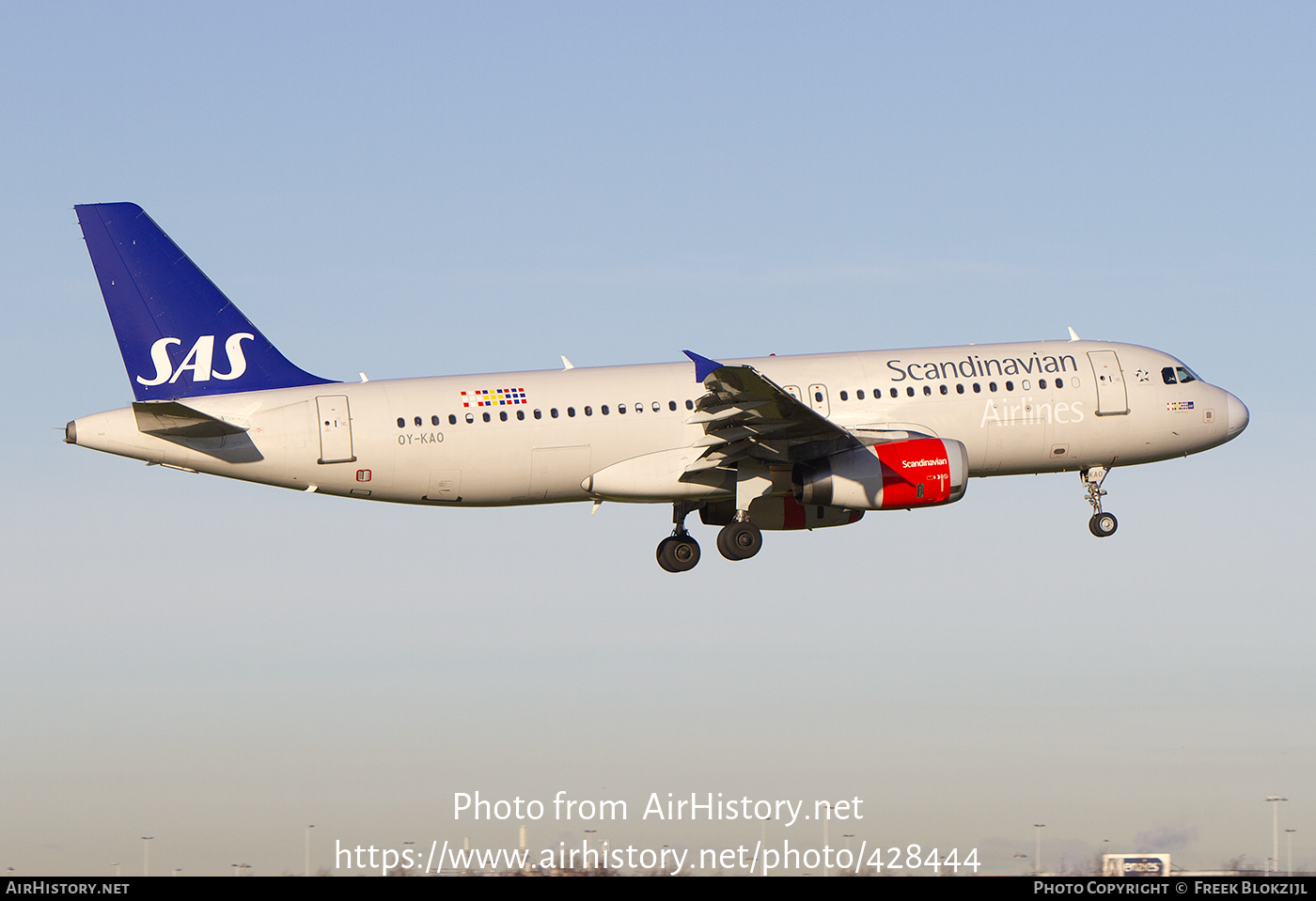 Aircraft Photo of OY-KAO | Airbus A320-232 | Scandinavian Airlines - SAS | AirHistory.net #428444