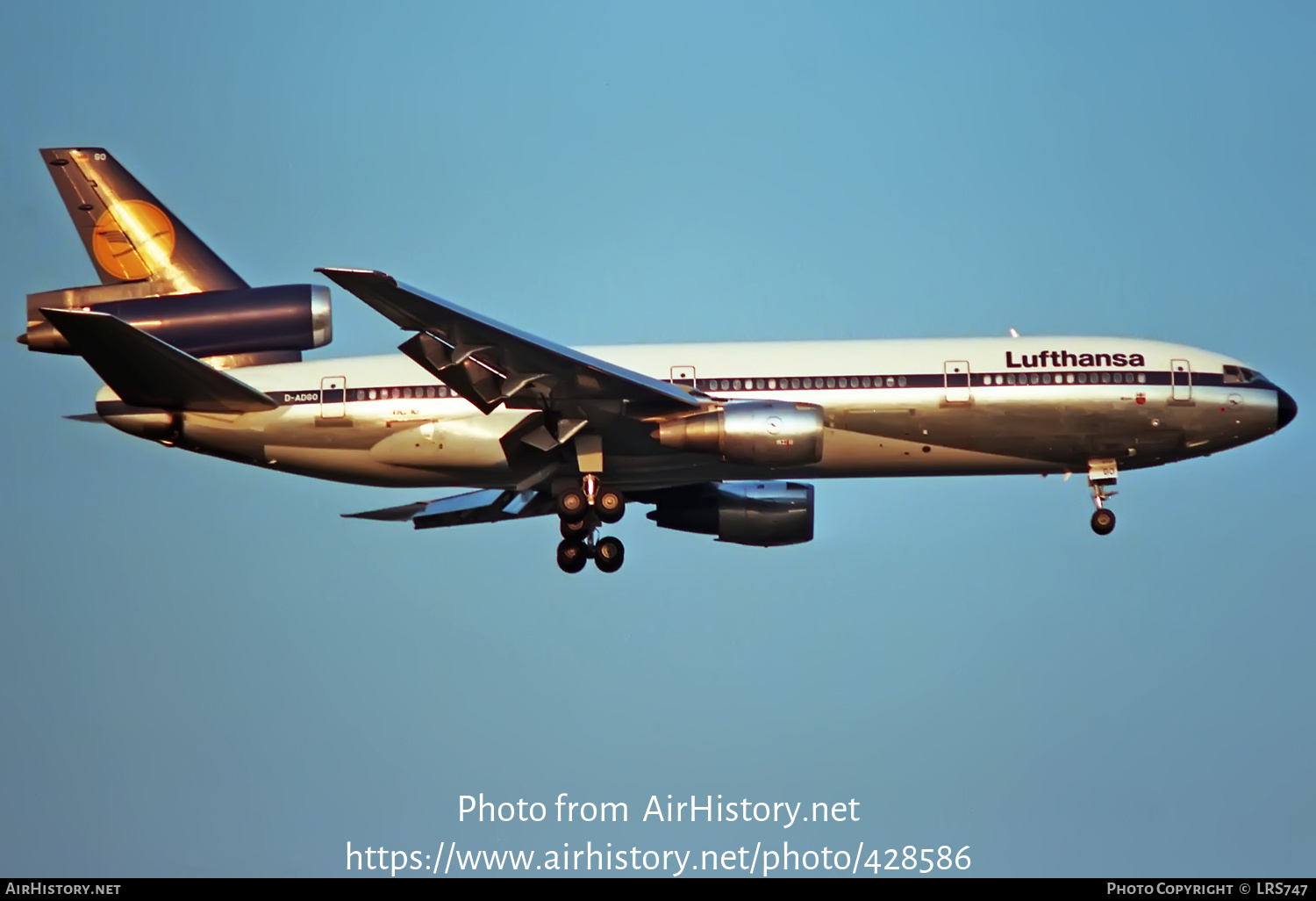 Aircraft Photo of D-ADGO | McDonnell Douglas DC-10-30 | Lufthansa | AirHistory.net #428586