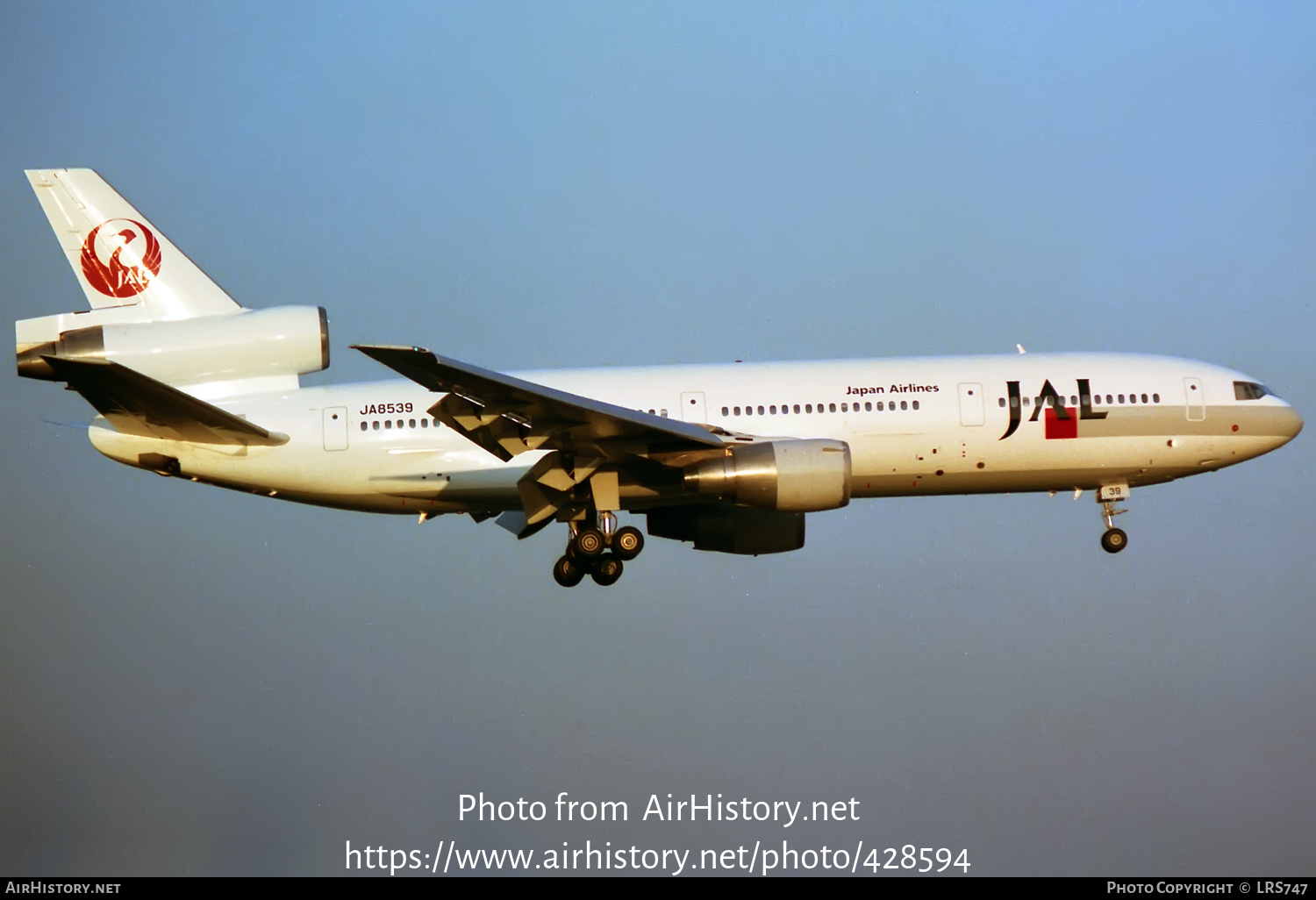 Aircraft Photo of JA8539 | McDonnell Douglas DC-10-40 | Japan Airlines - JAL | AirHistory.net #428594