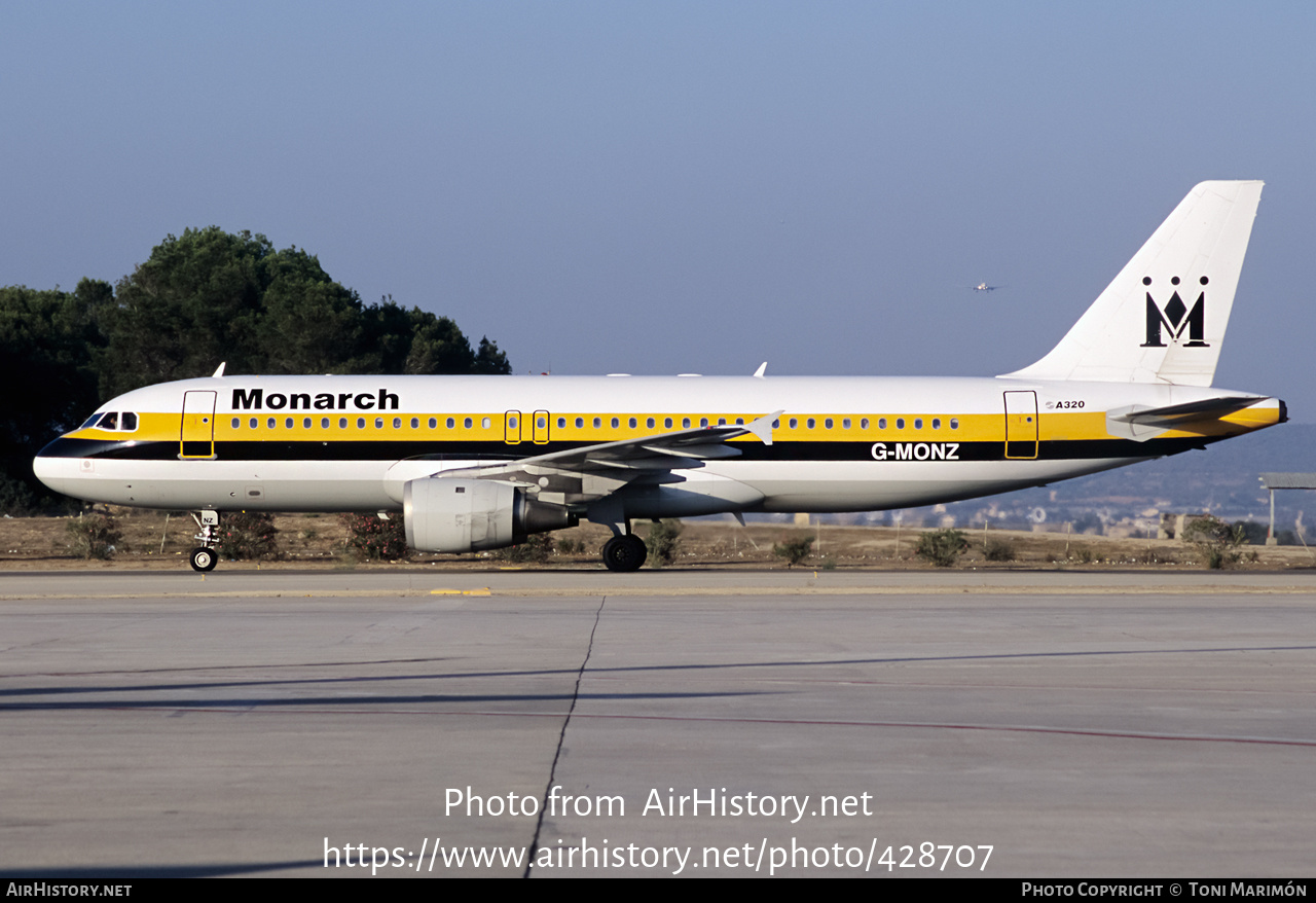 Aircraft Photo of G-MONZ | Airbus A320-212 | Monarch Airlines | AirHistory.net #428707