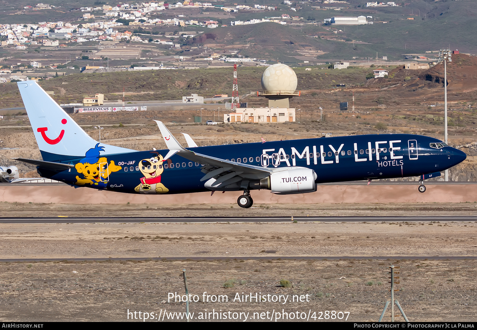 Aircraft Photo of OO-JAF | Boeing 737-8K5 | TUI | AirHistory.net #428807