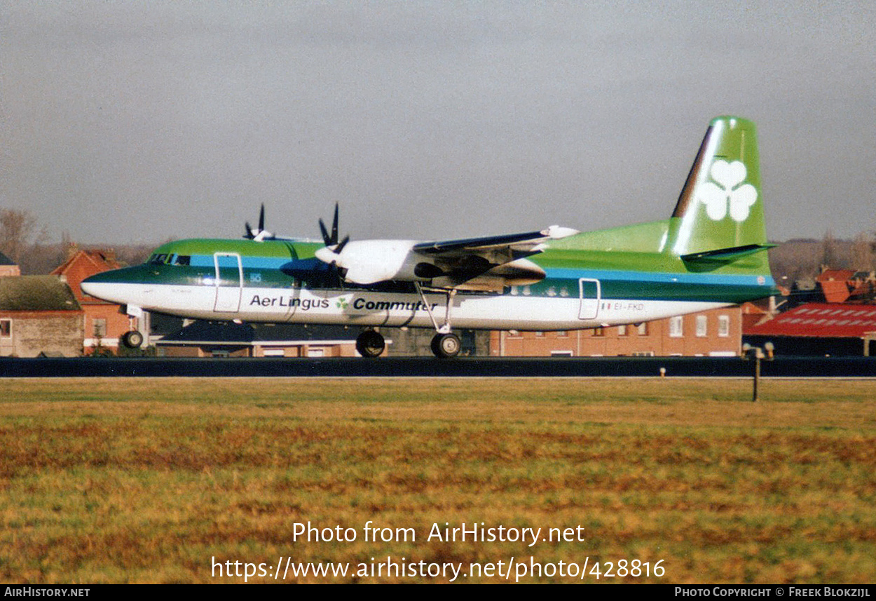 Aircraft Photo of EI-FKD | Fokker 50 | Aer Lingus Commuter | AirHistory.net #428816