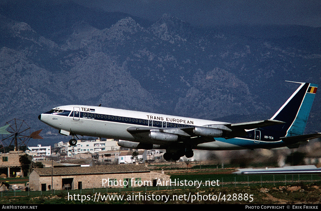 Aircraft Photo of OO-TEA | Boeing 720-025 | TEA - Trans European Airways | AirHistory.net #428885