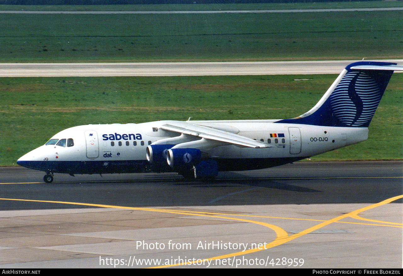 Aircraft Photo of OO-DJQ | British Aerospace Avro 146-RJ85 | Sabena | AirHistory.net #428959