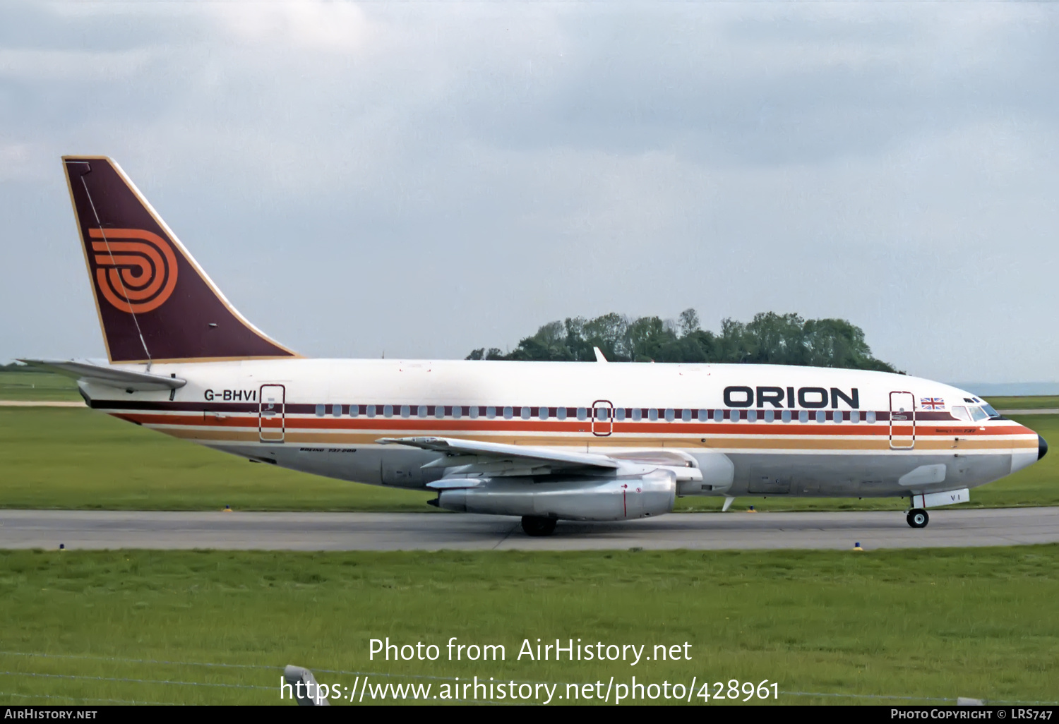 Aircraft Photo of G-BHVI | Boeing 737-2T5/Adv | Orion Airways | AirHistory.net #428961