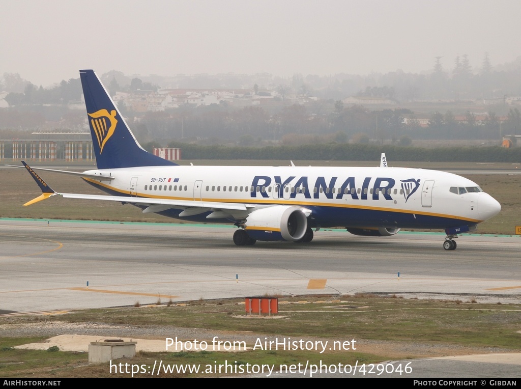 Aircraft Photo of 9H-VUT | Boeing 737-8200 Max 200 | Ryanair | AirHistory.net #429046