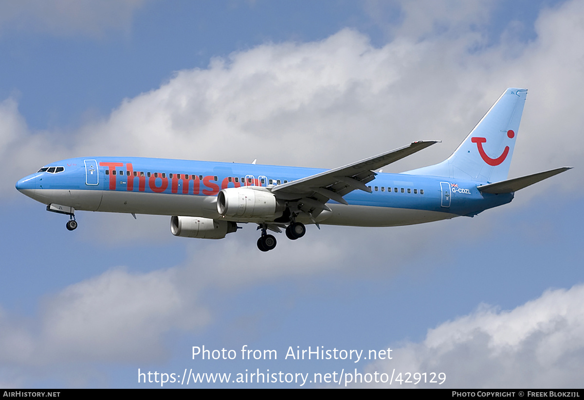 Aircraft Photo of G-CDZL | Boeing 737-804 | Thomsonfly | AirHistory.net #429129