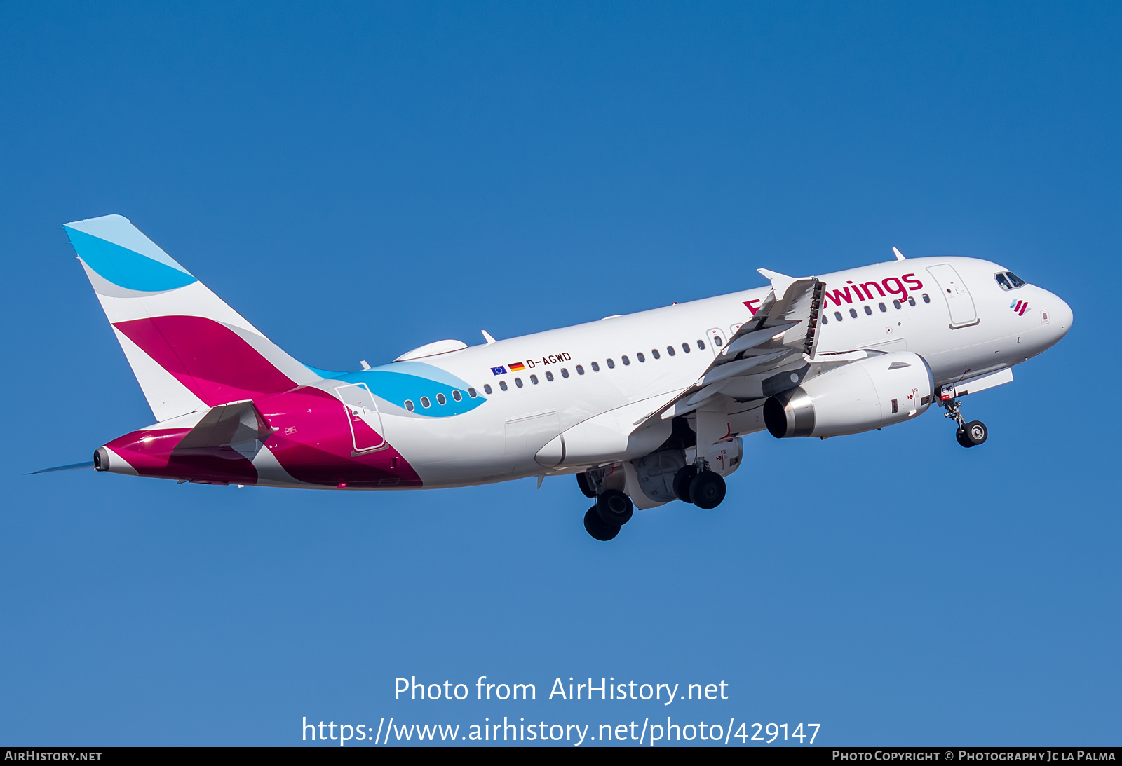 Aircraft Photo of D-AGWD | Airbus A319-132 | Eurowings | AirHistory.net #429147