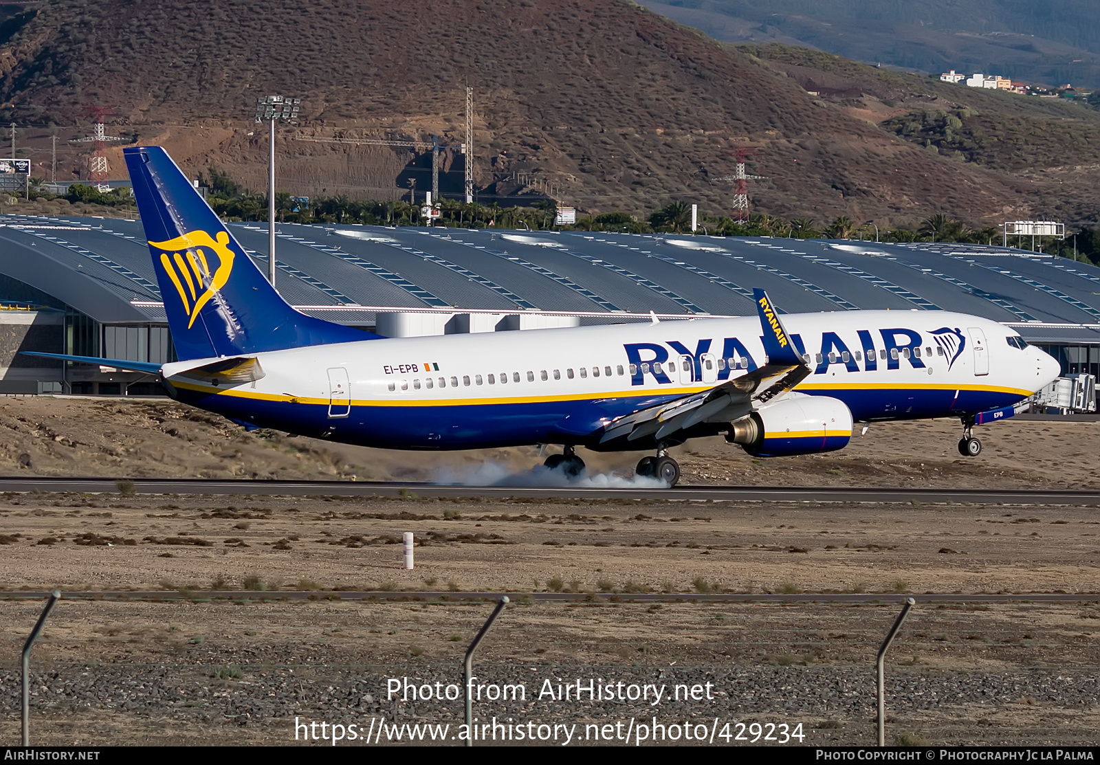 Aircraft Photo of EI-EPB | Boeing 737-8AS | Ryanair | AirHistory.net #429234