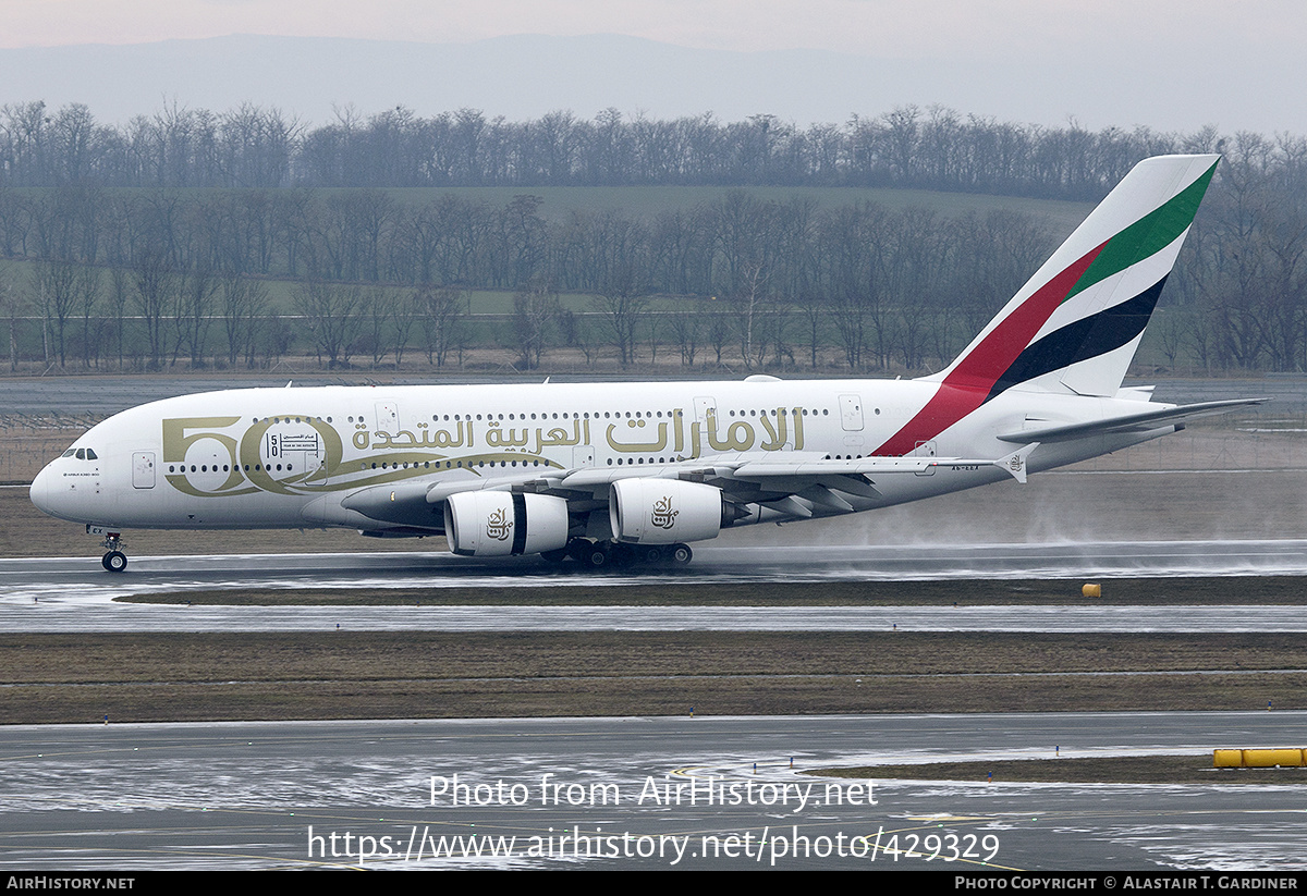 Aircraft Photo of A6-EEX | Airbus A380-861 | Emirates | AirHistory.net #429329