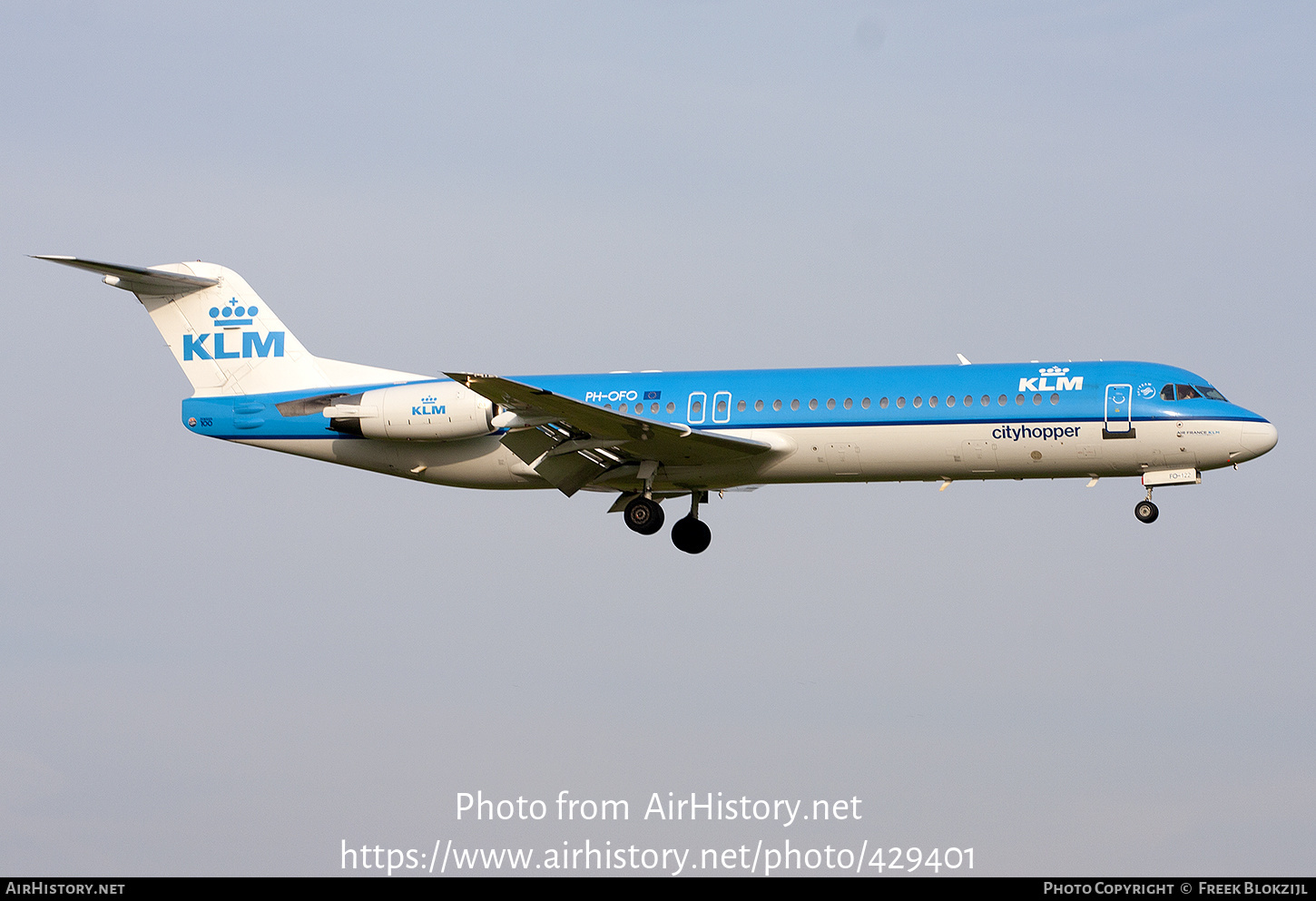 Aircraft Photo of PH-OFO | Fokker 100 (F28-0100) | KLM Cityhopper | AirHistory.net #429401