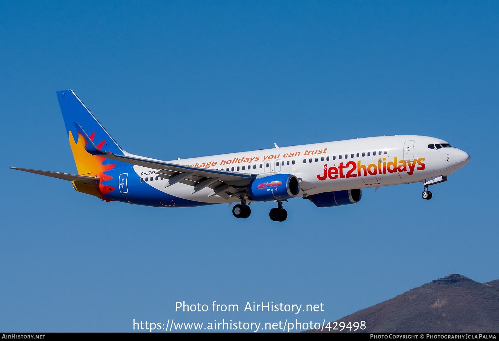 Aircraft Photo of G-JZBP | Boeing 737-800 | Jet2 Holidays | AirHistory.net #429498