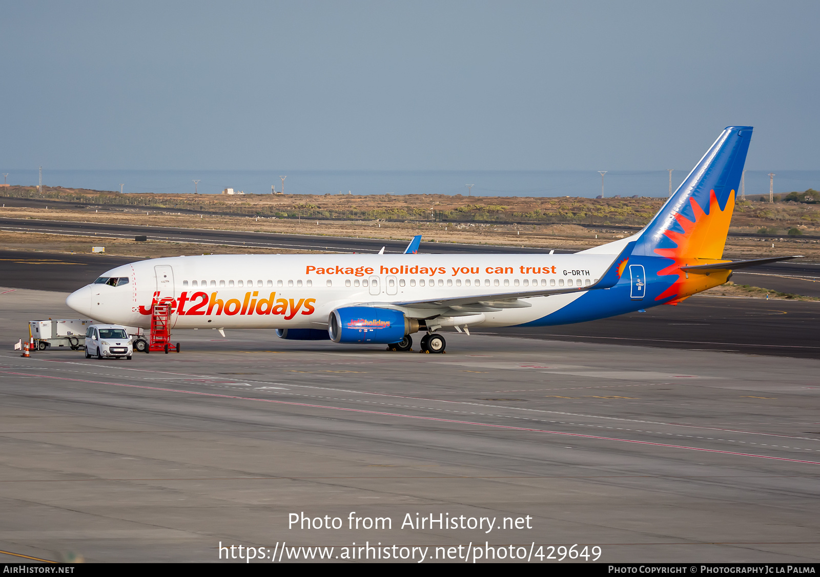 Aircraft Photo of G-DRTH | Boeing 737-8BK | Jet2 Holidays | AirHistory.net #429649