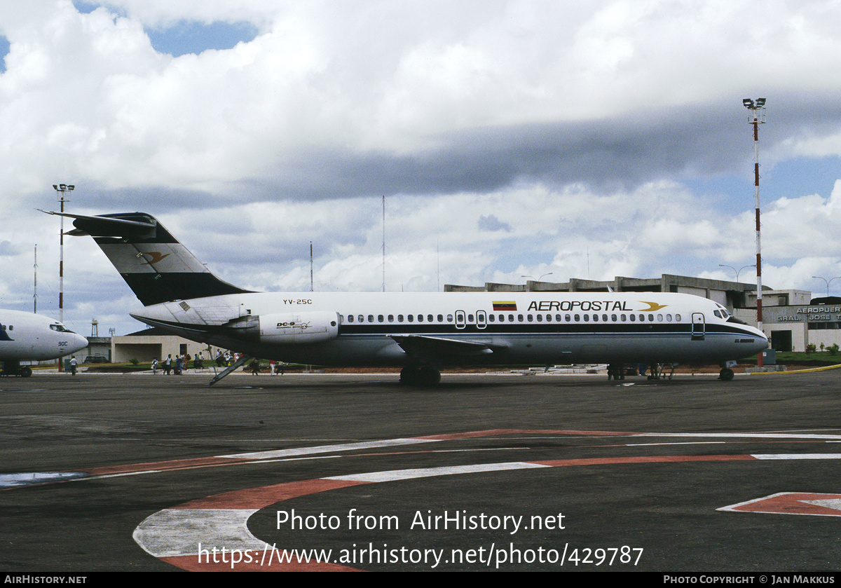 Aircraft Photo of YV-25C | McDonnell Douglas DC-9-32 | Aeropostal | AirHistory.net #429787