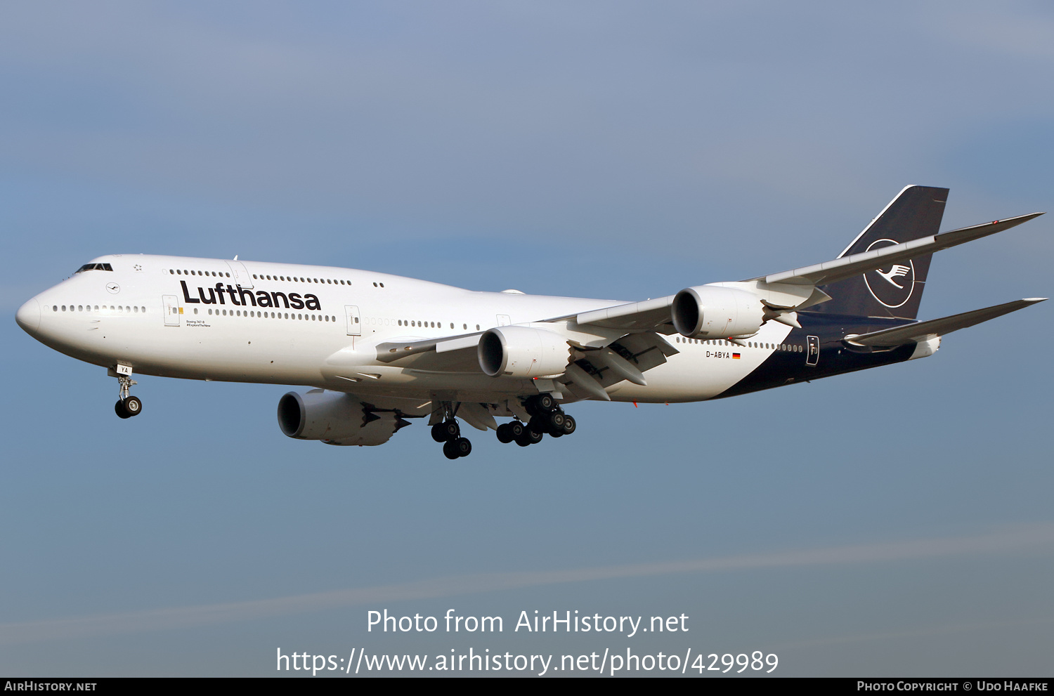 Aircraft Photo of D-ABYA | Boeing 747-830 | Lufthansa | AirHistory.net #429989