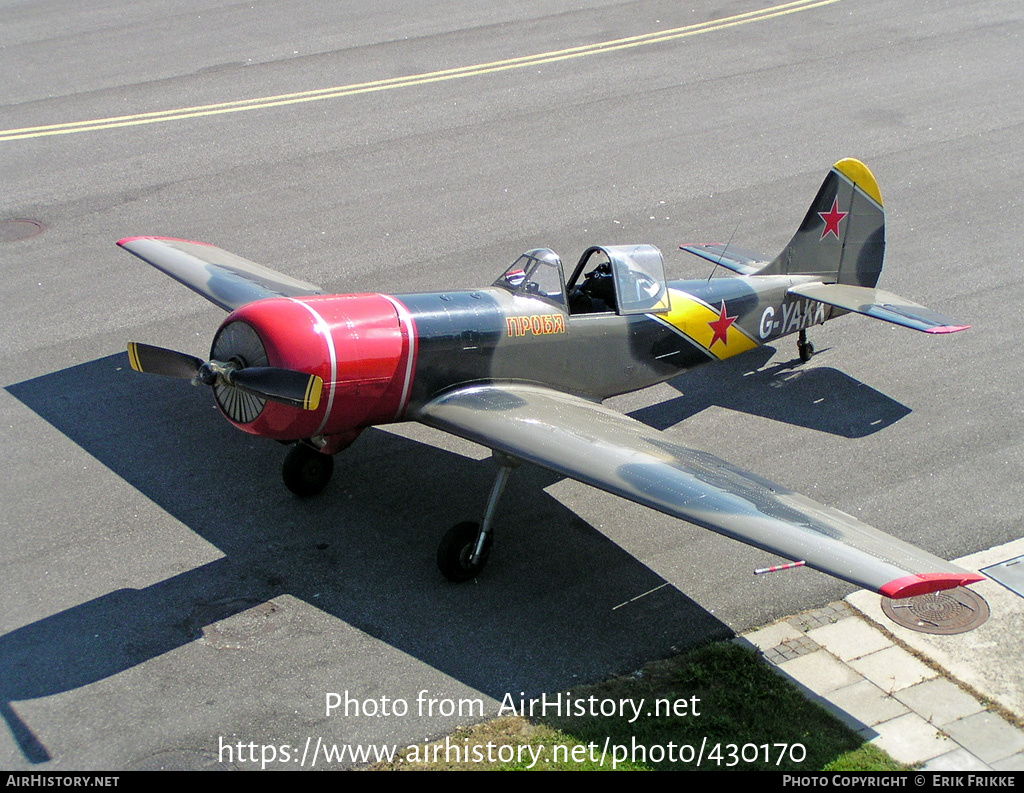 Aircraft Photo of G-YAKK | Yakovlev Yak-50 | Soviet Union - Air Force | AirHistory.net #430170