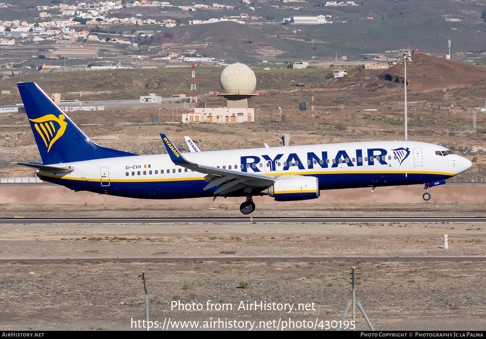 Aircraft Photo of EI-EVH | Boeing 737-8AS | Ryanair | AirHistory.net #430195