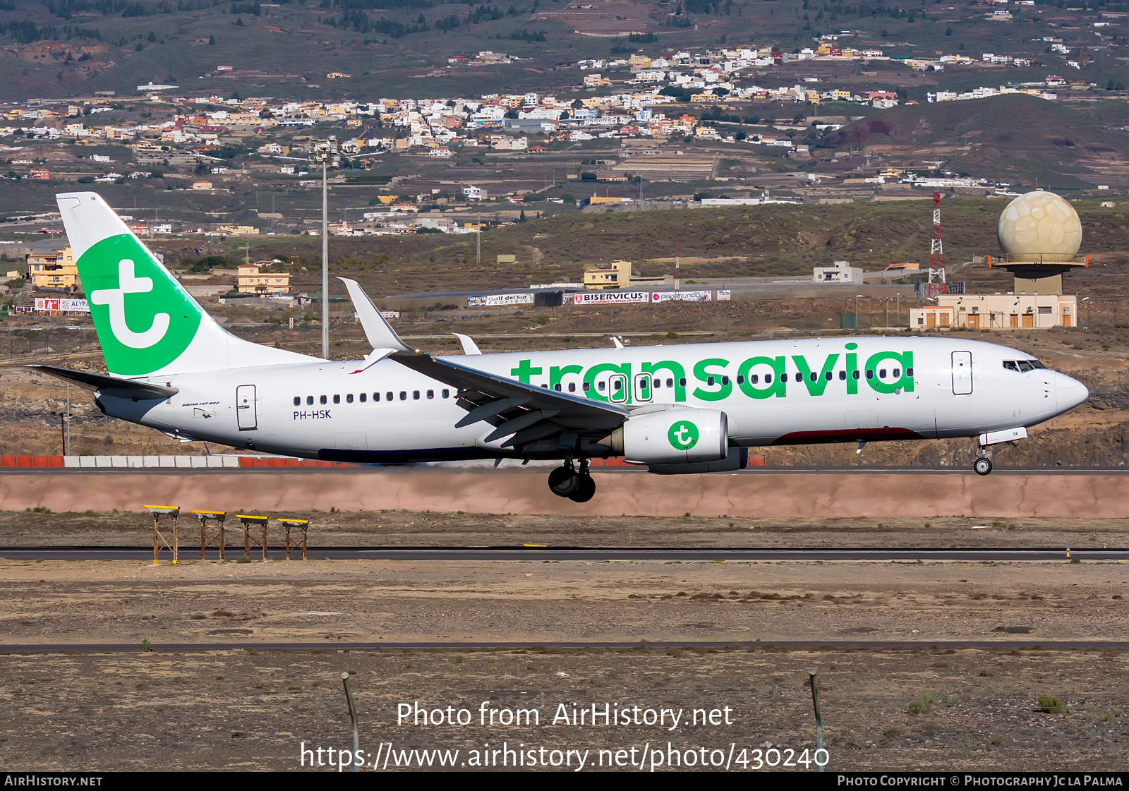 Aircraft Photo of PH-HSK | Boeing 737-8K2 | Transavia | AirHistory.net #430240