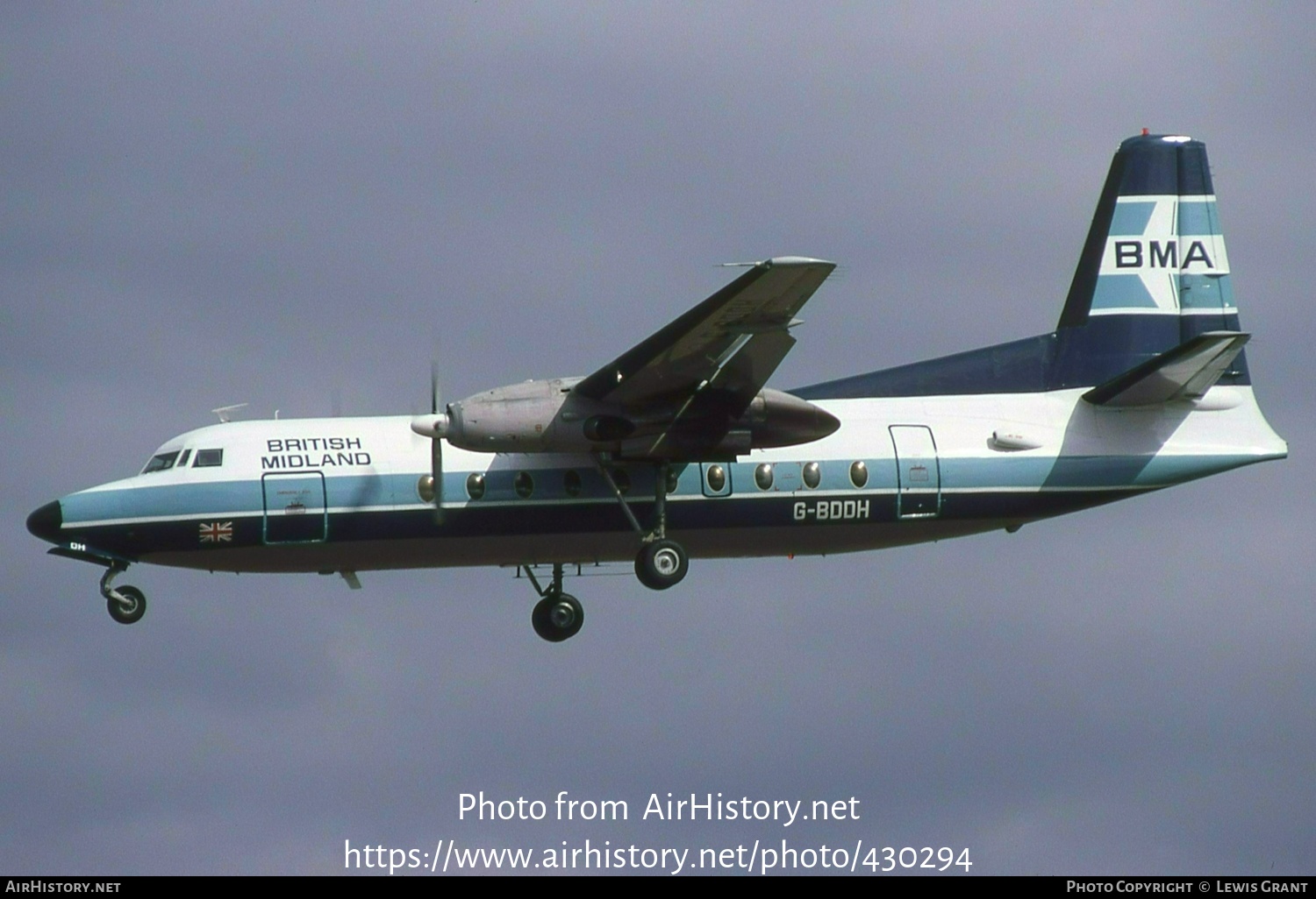 Aircraft Photo of G-BDDH | Fokker F27-200 Friendship | British Midland Airways - BMA | AirHistory.net #430294