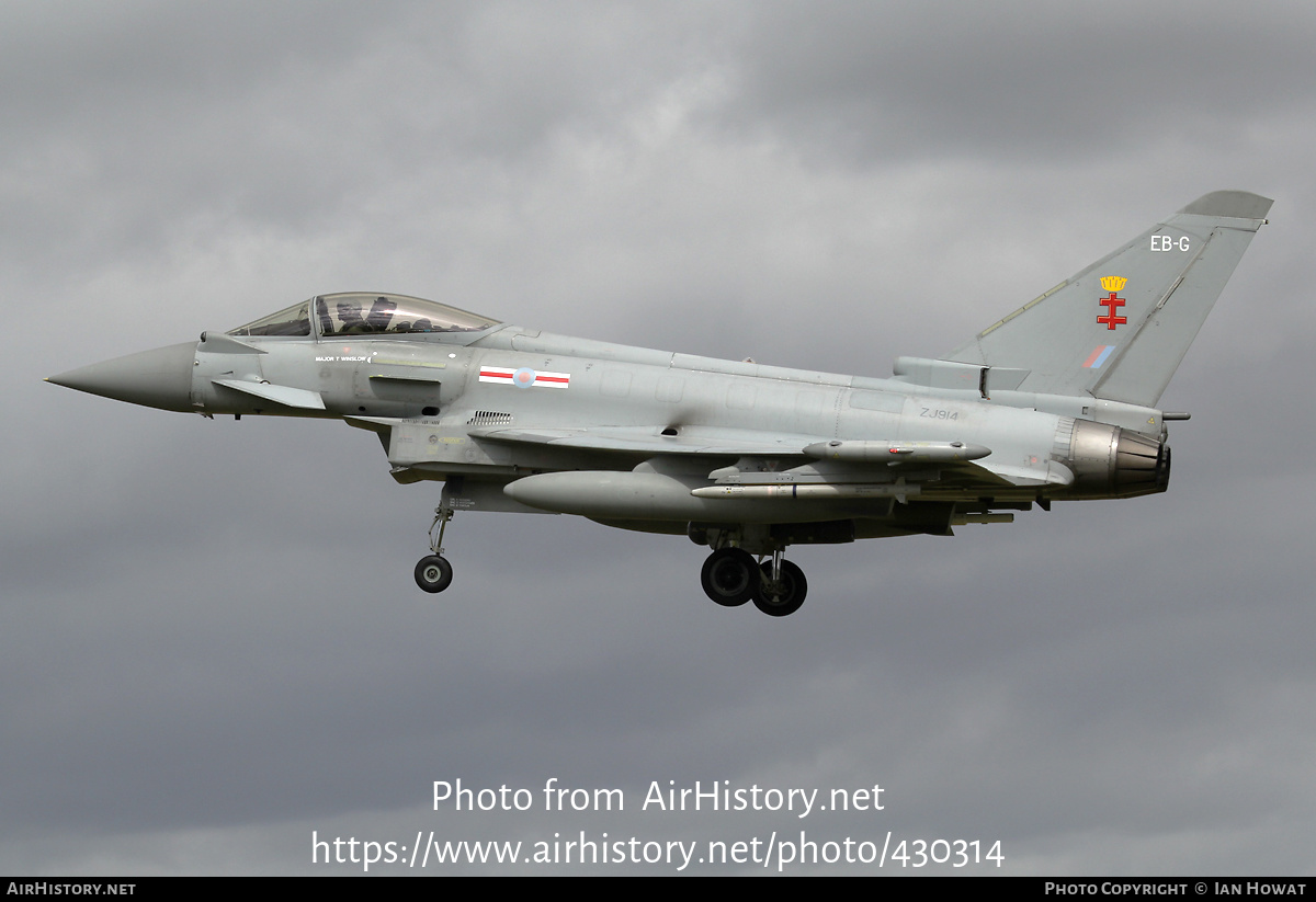 Aircraft Photo of ZJ914 | Eurofighter EF-2000 Typhoon FGR4 | UK - Air Force | AirHistory.net #430314