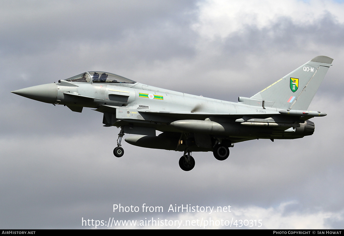 Aircraft Photo of ZJ913 | Eurofighter EF-2000 Typhoon FGR4 | UK - Air Force | AirHistory.net #430315