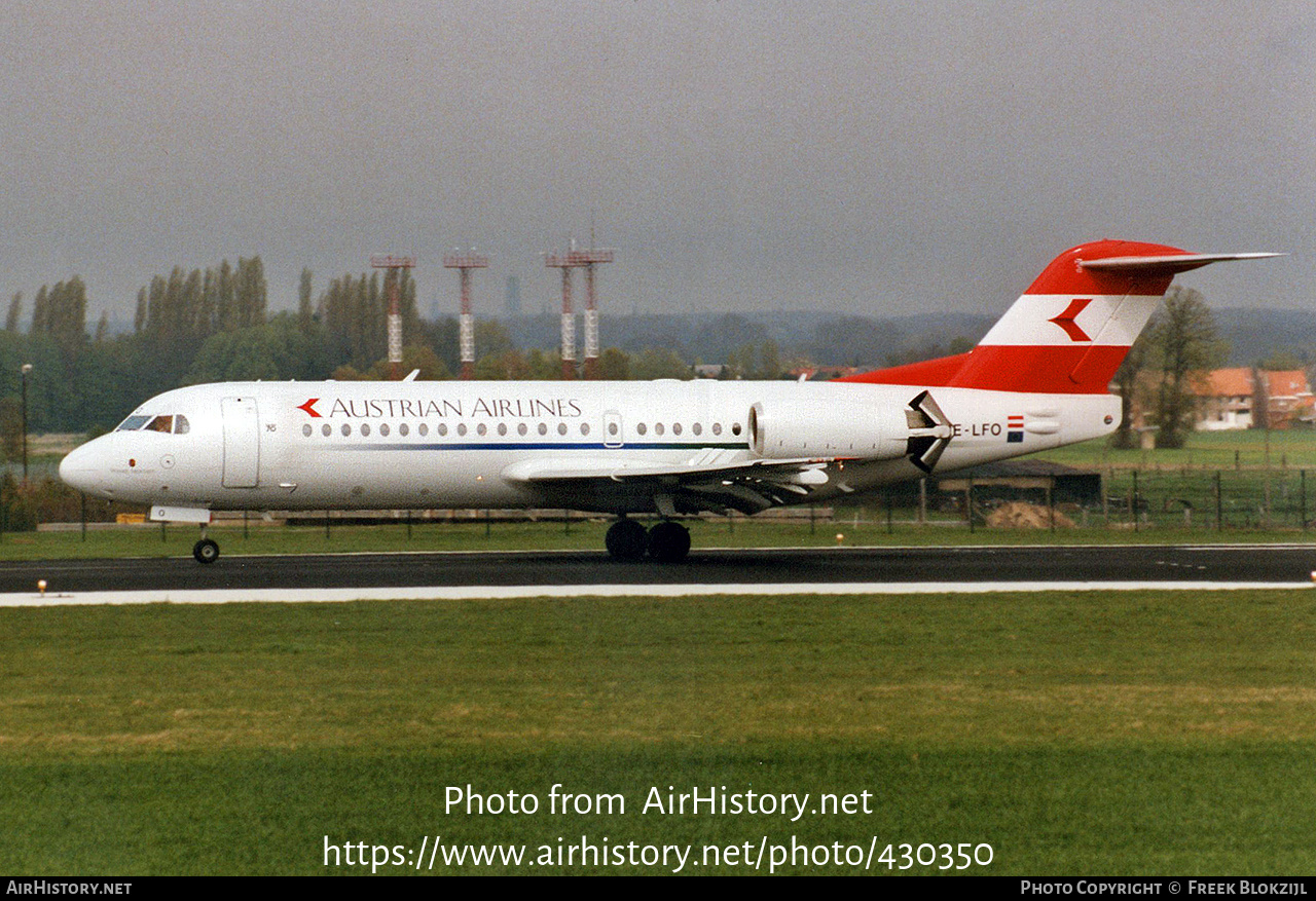 Aircraft Photo of OE-LFO | Fokker 70 (F28-0070) | Austrian Airlines | AirHistory.net #430350