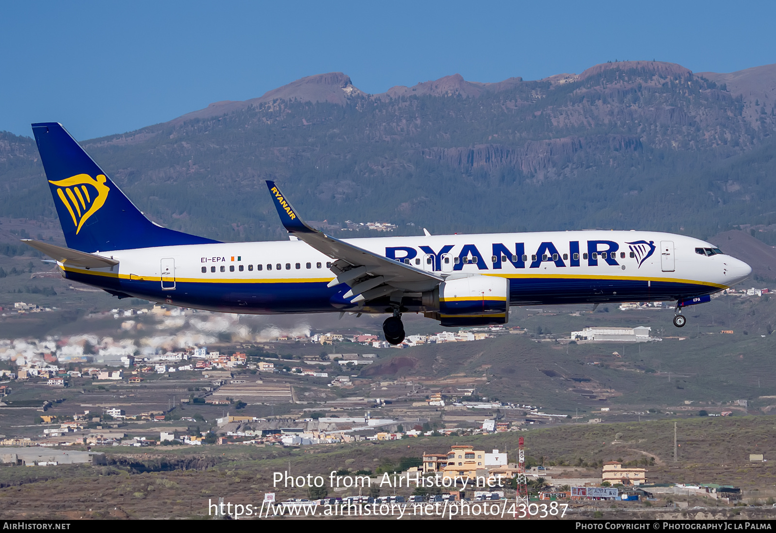 Aircraft Photo of EI-EPA | Boeing 737-8AS | Ryanair | AirHistory.net #430387