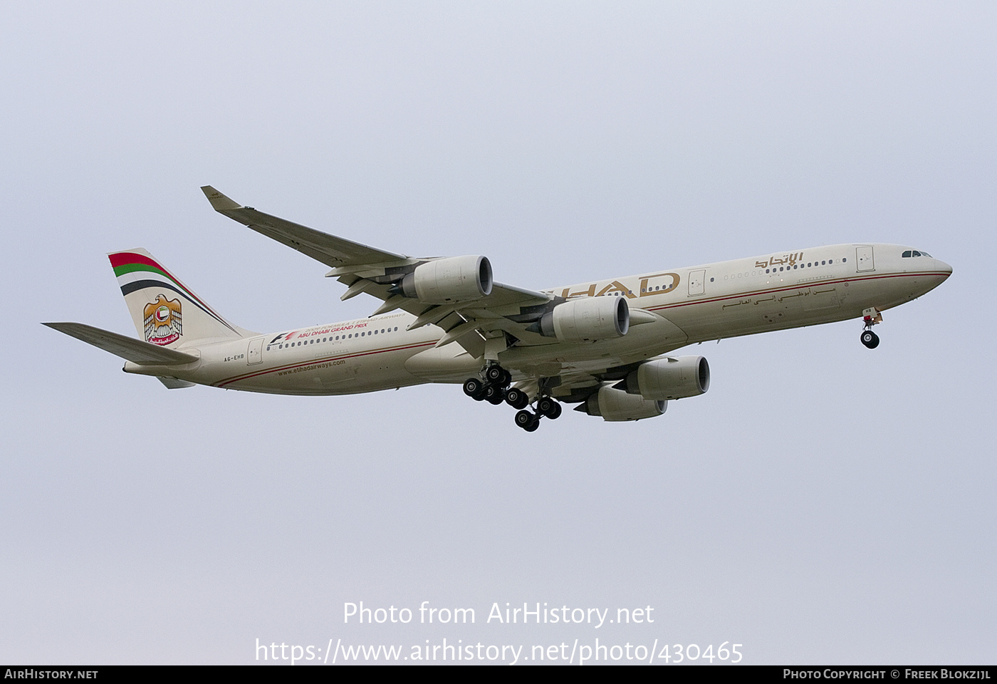 Aircraft Photo of A6-EHB | Airbus A340-541 | Etihad Airways | AirHistory.net #430465