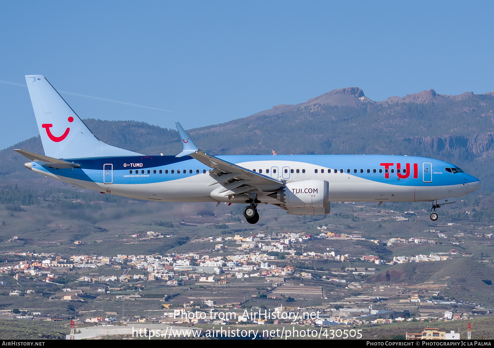 Aircraft Photo of G-TUMD | Boeing 737-8 Max 8 | TUI | AirHistory.net #430505