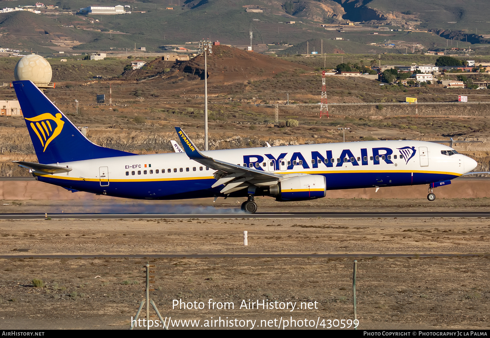 Aircraft Photo of EI-EFC | Boeing 737-8AS | Ryanair | AirHistory.net #430599