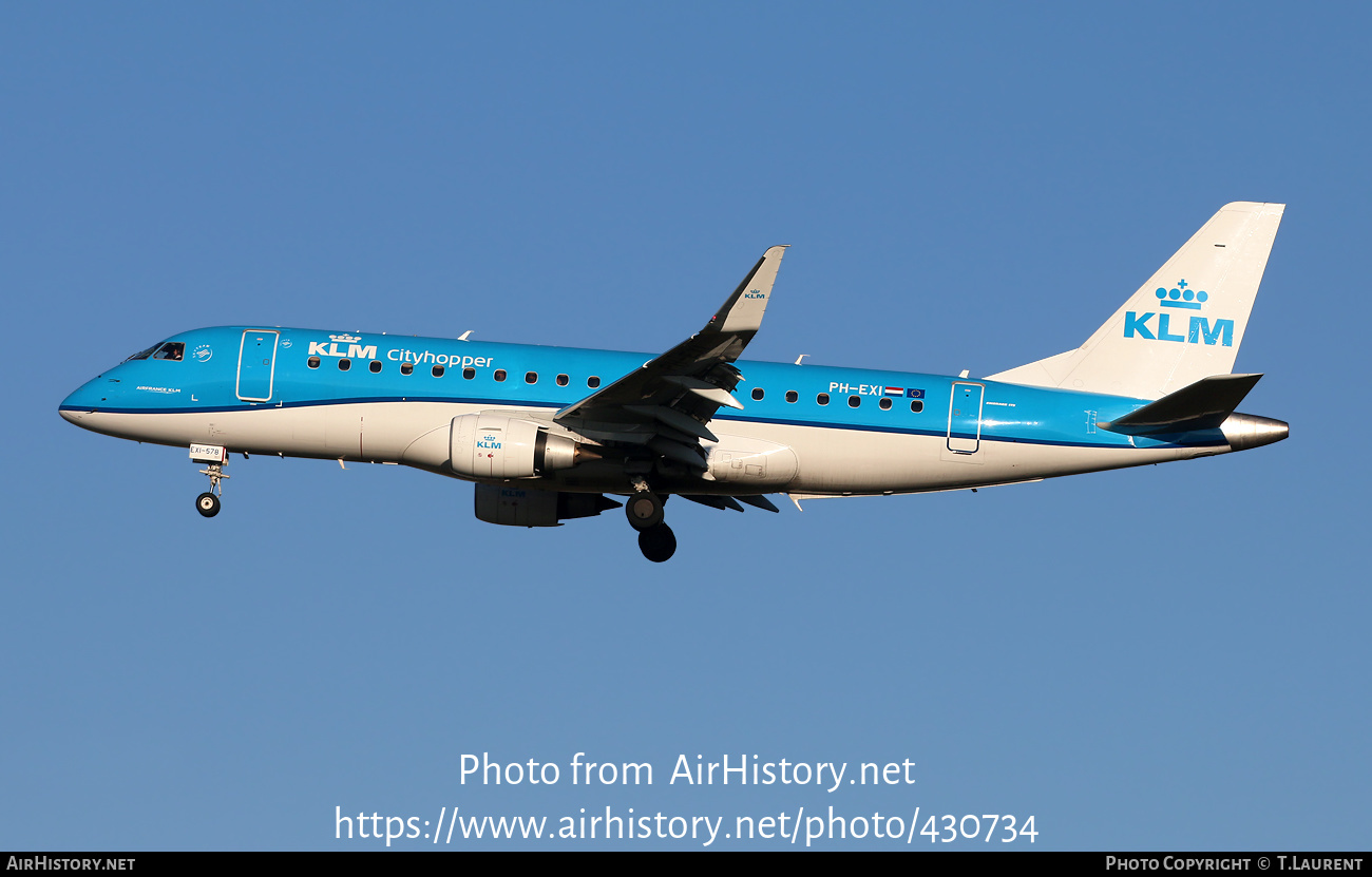 Aircraft Photo of PH-EXI | Embraer 175STD (ERJ-170-200STD) | KLM Cityhopper | AirHistory.net #430734