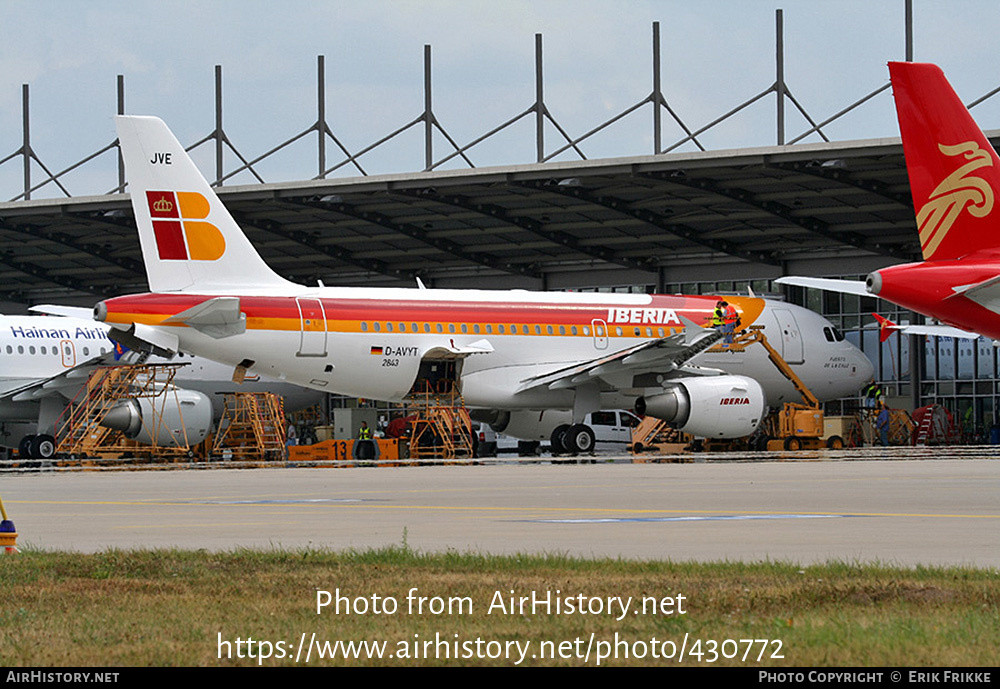 Aircraft Photo of D-AVYT | Airbus A319-111 | Iberia | AirHistory.net #430772