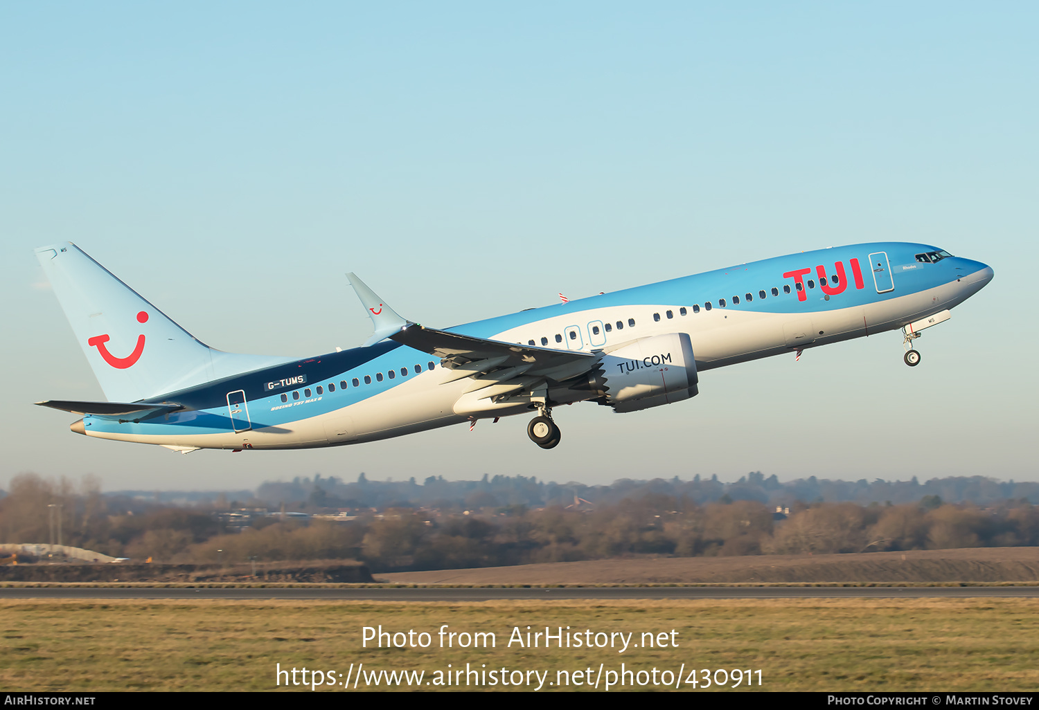 Aircraft Photo of G-TUMS | Boeing 737-8 Max 8 | TUI | AirHistory.net #430911