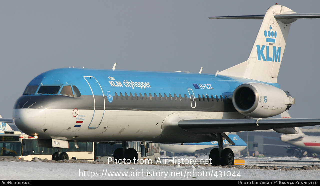 Aircraft Photo of PH-KZK | Fokker 70 (F28-0070) | KLM Cityhopper | AirHistory.net #431044