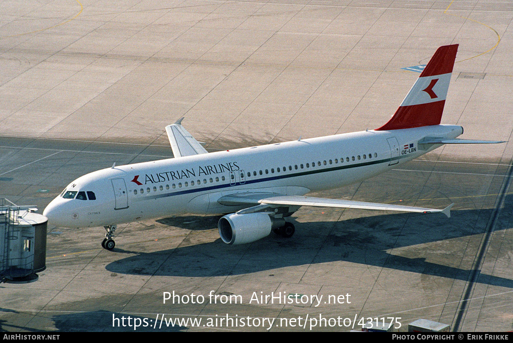 Aircraft Photo of OE-LBN | Airbus A320-214 | Austrian Airlines | AirHistory.net #431175