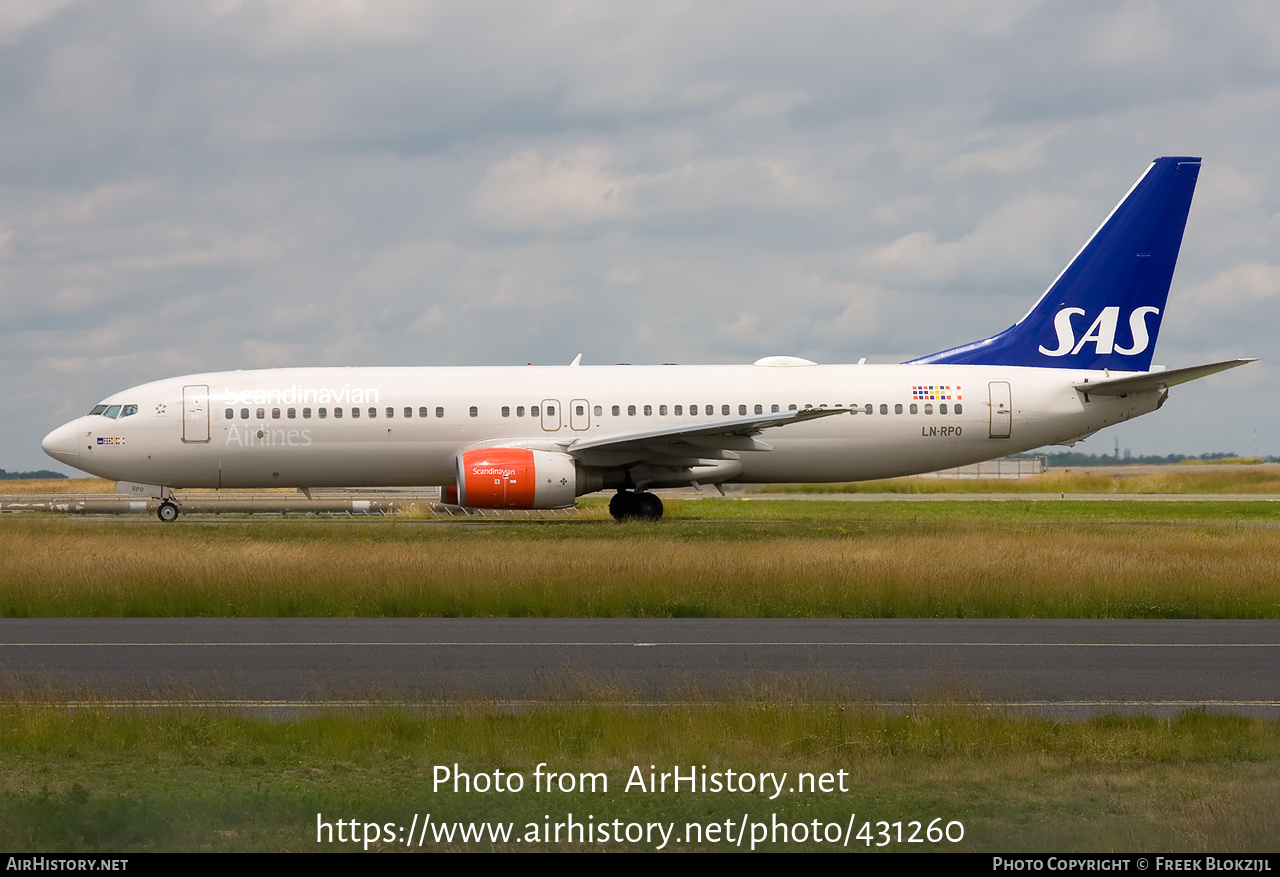 Aircraft Photo of LN-RPO | Boeing 737-883 | Scandinavian Airlines - SAS | AirHistory.net #431260