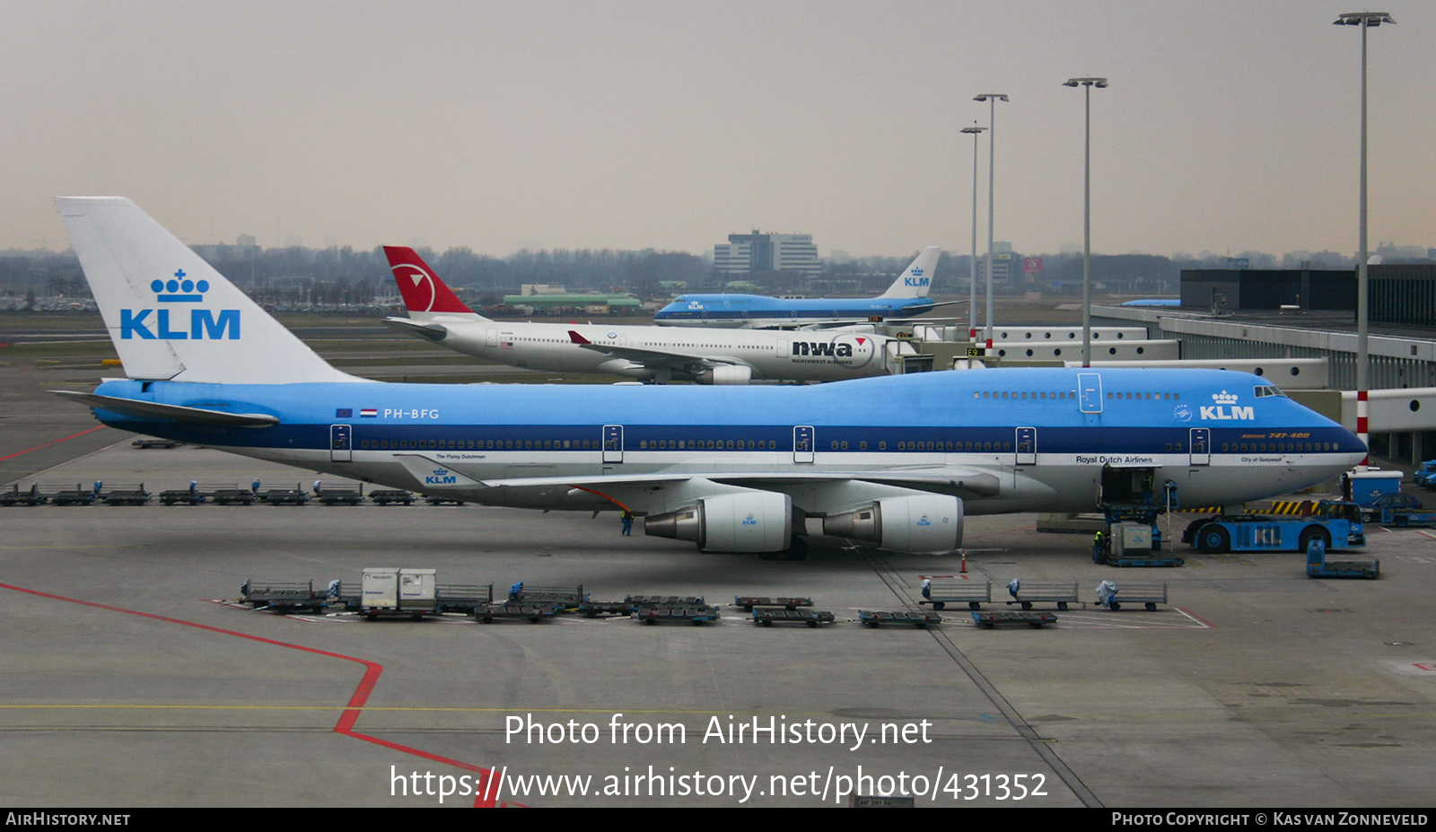 Aircraft Photo of PH-BFG | Boeing 747-406 | KLM - Royal Dutch Airlines | AirHistory.net #431352