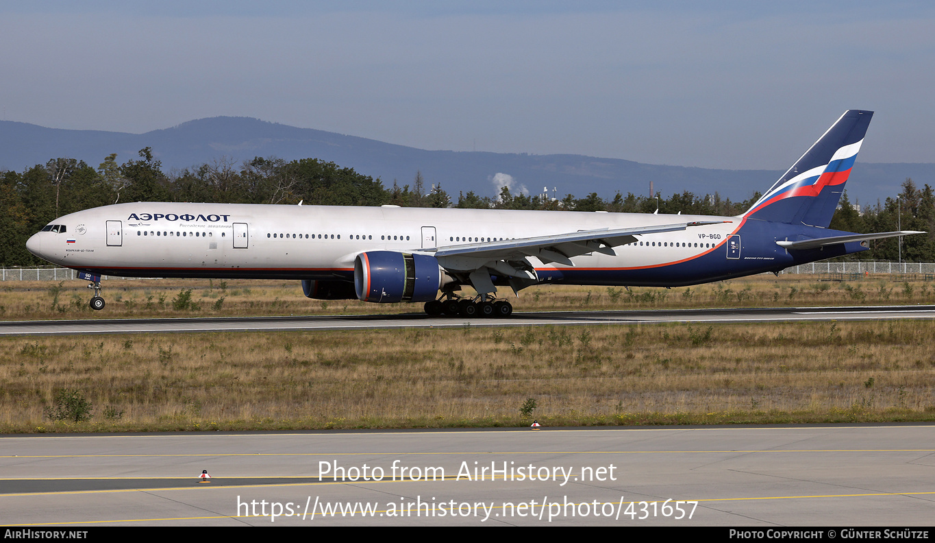 Aircraft Photo of VP-BGD | Boeing 777-3M0/ER | Aeroflot - Russian Airlines | AirHistory.net #431657