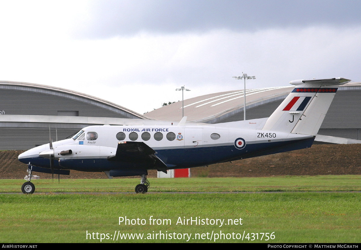 Aircraft Photo of ZK450 | Raytheon B200 King Air | UK - Air Force | AirHistory.net #431756